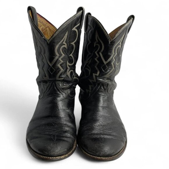 Tony Lama 1509 Vintage Gold Label USA Leather Western Cowboy Boots Men's 10 D - Picture 3 of 15